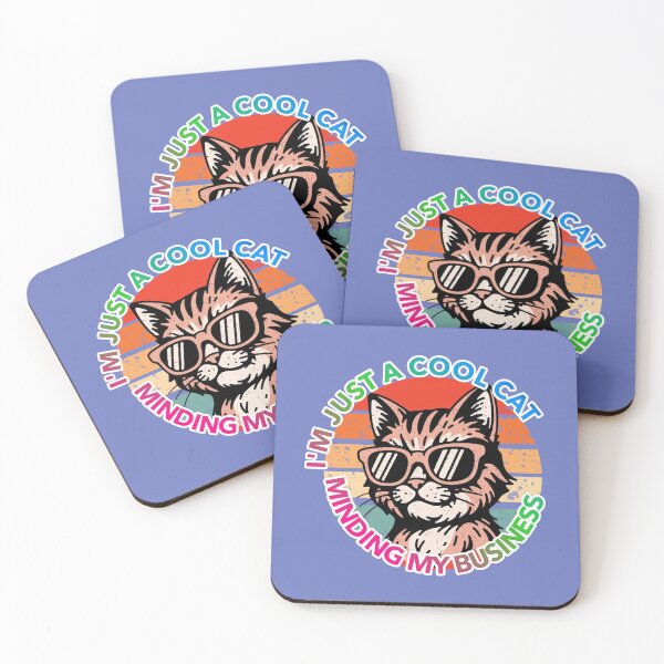 Item preview, I'm A Cool Cat Minding My Business designed and sold by ZooStateofMind.