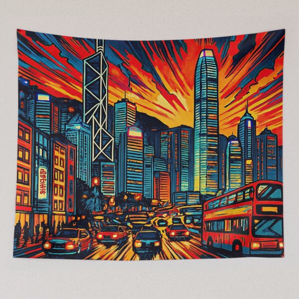 Item preview, Hong Kong, city | Comics stylCartoone -  designed and sold by ComicsFactory.
