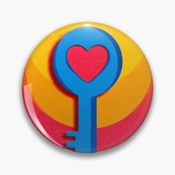 Item preview, Heart Key to My Heart Saint Valentine's Day - Bold Colorful 3D Love Symbol Art Print designed and sold by DesignArtist.ia.