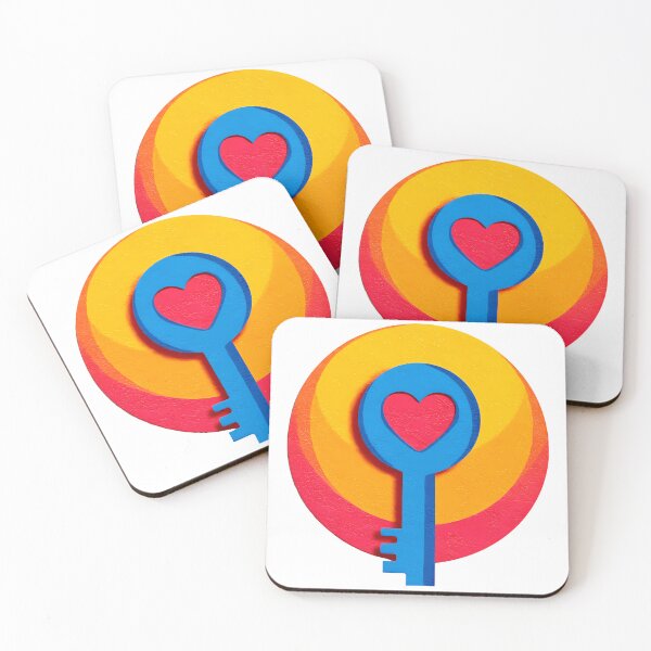 Item preview, Heart Key to My Heart Saint Valentine's Day - Bold Colorful 3D Love Symbol Art Print designed and sold by DesignArtist.ia.