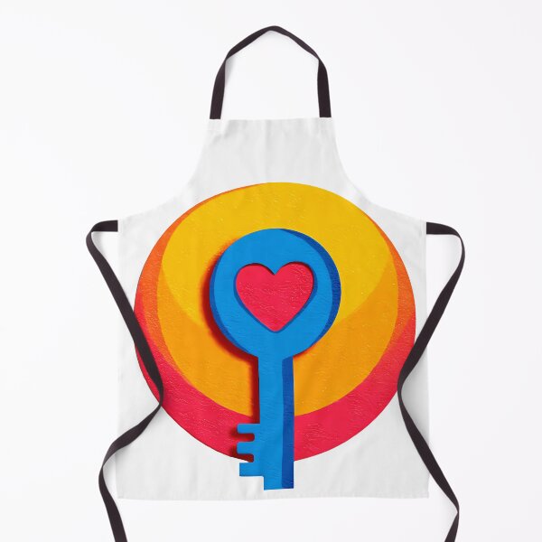 Item preview, Heart Key to My Heart Saint Valentine's Day - Bold Colorful 3D Love Symbol Art Print designed and sold by DesignArtist.ia.