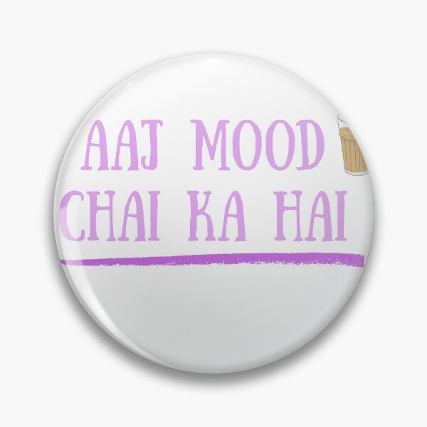 Item preview, Aaj Mood Chai Ka Hai - Hindi chai quote sticker designed and sold by prettyprinting.