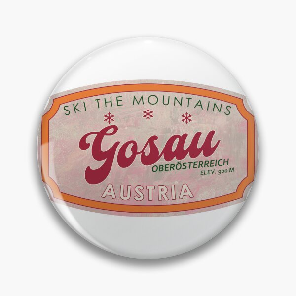 Item preview, Gosau, Oberösterreich, Osterreich, Austria, Vintage skiing badge design designed and sold by Wanderful-roads.