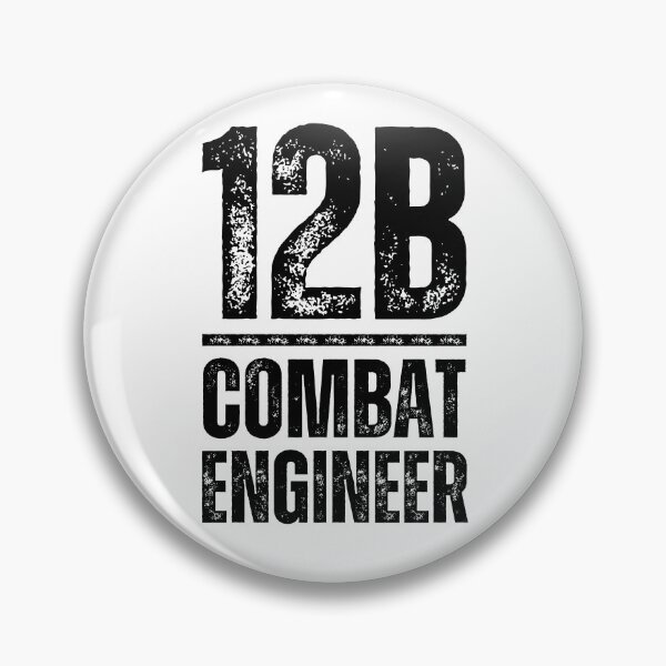 Item preview, 12B Combat Engineer – U.S. Army MOS Military Design for Veterans & Soldiers Distressed Black Font designed and sold by GFamilyC.