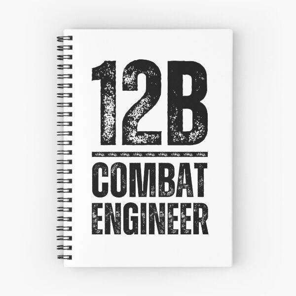 Item preview, 12B Combat Engineer – U.S. Army MOS Military Design for Veterans & Soldiers Distressed Black Font designed and sold by GFamilyC.