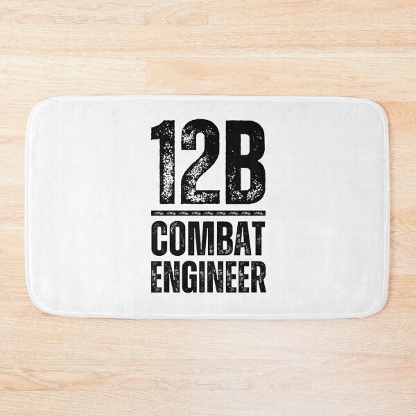 Item preview, 12B Combat Engineer – U.S. Army MOS Military Design for Veterans & Soldiers Distressed Black Font designed and sold by GFamilyC.