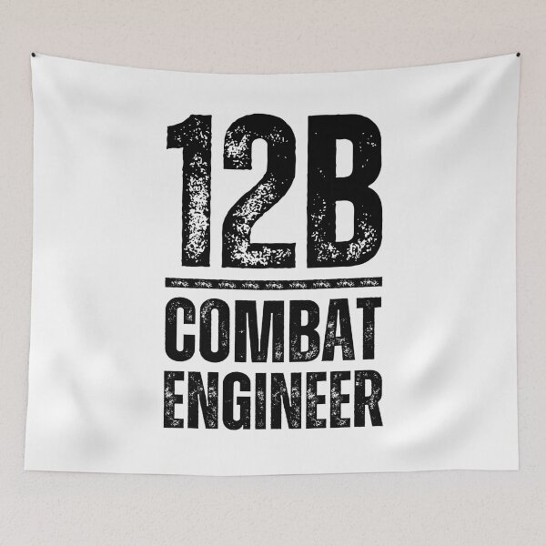Item preview, 12B Combat Engineer – U.S. Army MOS Military Design for Veterans & Soldiers Distressed Black Font designed and sold by GFamilyC.