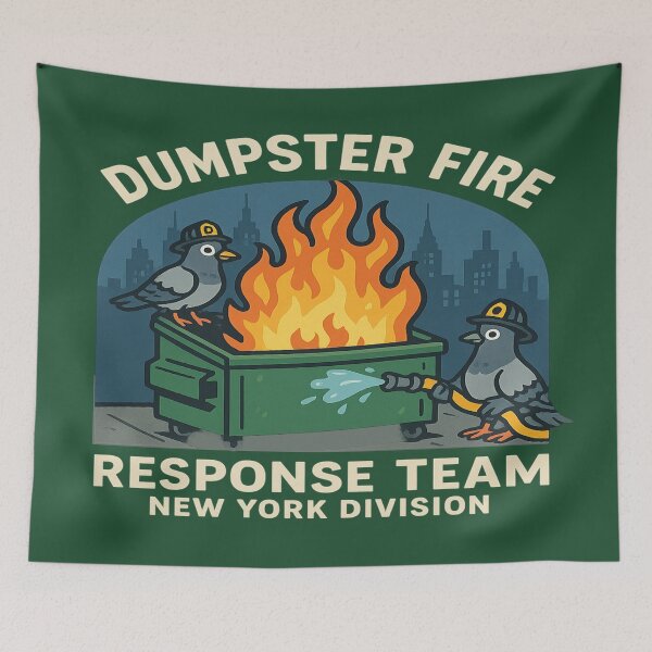 Item preview, Dumpster Fire Response Unit – NYC Pigeon Command designed and sold by Globalcitytees.