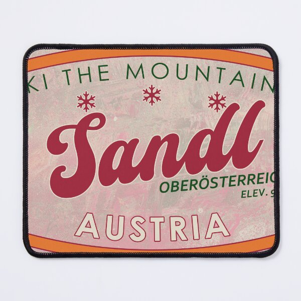 Item preview, Sandl, Oberösterreich, Osterreich, Austria, Vintage skiing badge design designed and sold by Wanderful-roads.