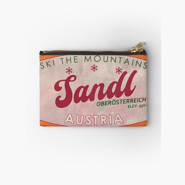 Item preview, Sandl, Oberösterreich, Osterreich, Austria, Vintage skiing badge design designed and sold by Wanderful-roads.