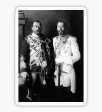 Tsar Nicholas II and King George V - Royal Cousins - 1913 Sticker