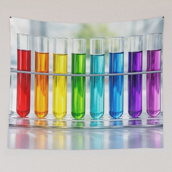 Item preview, Colorful test tubes in the laboratory designed and sold by Sigtrix.