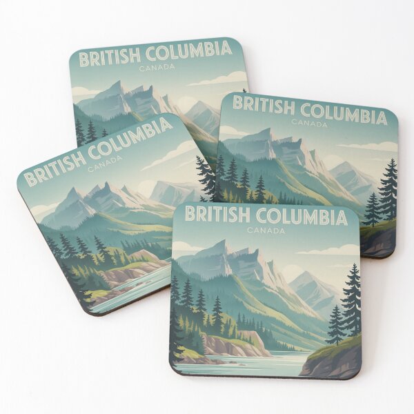 Item preview, British Columbia Vintage Travel Poster – Canada Wall Art designed and sold by Timeless Design.