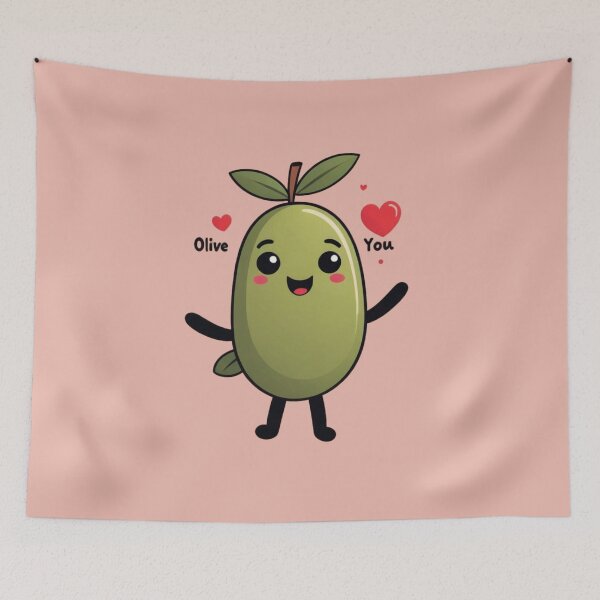 Item preview, Olive You – Cute Olive Valentine Pun designed and sold by V--I--R.