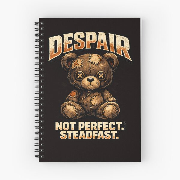 Item preview, DESPAIR — NOT PERFECT. STEADFAST. | Streetwear Teddy Bear Illustration designed and sold by FrameFlow.