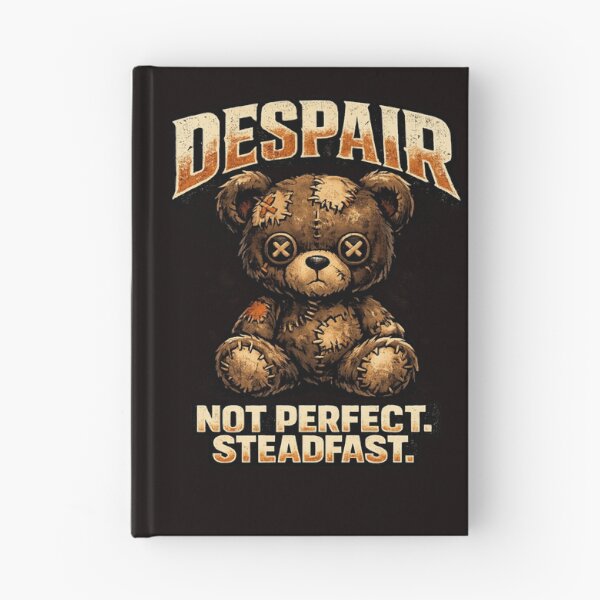 Item preview, DESPAIR — NOT PERFECT. STEADFAST. | Streetwear Teddy Bear Illustration designed and sold by FrameFlow.