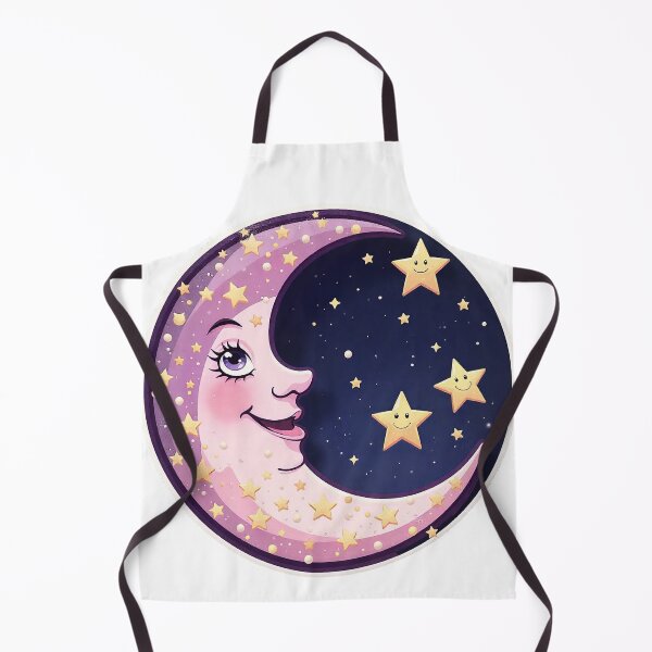 Item preview, Cute Crescent Moon and Stars – Kawaii Night Sky designed and sold by Alquimia Lunar.