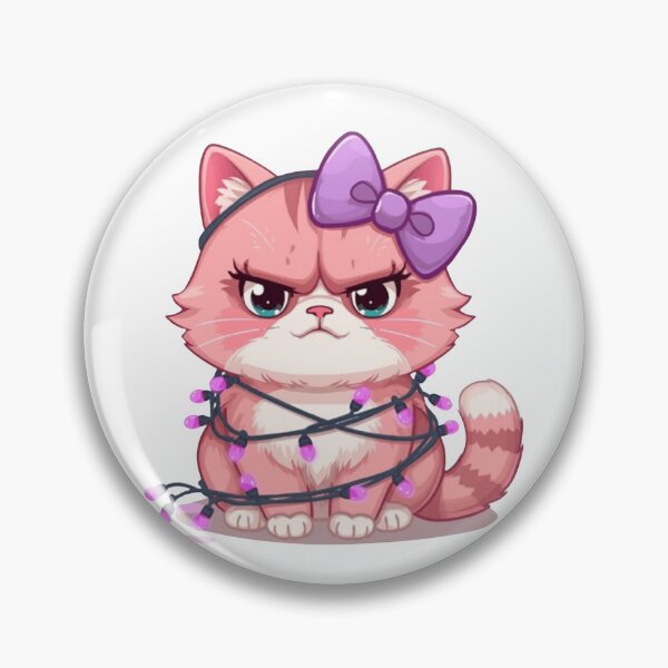 Item preview, Grumpy pink and white kitten designed and sold by KrisGraphic45.
