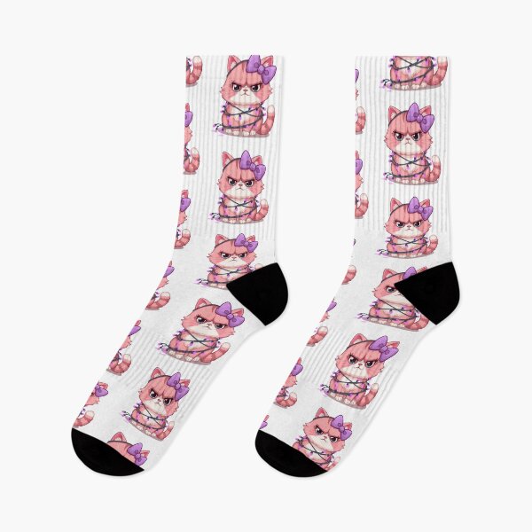 Item preview, Grumpy pink and white kitten designed and sold by KrisGraphic45.