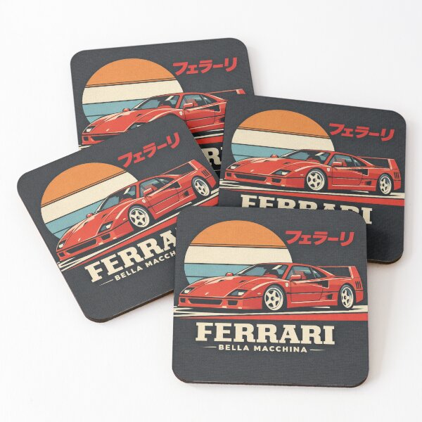 Item preview, Retro Ferrari car at sunset designed and sold by JuViRo.