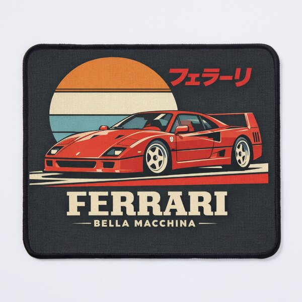 Item preview, Retro Ferrari car at sunset designed and sold by JuViRo.