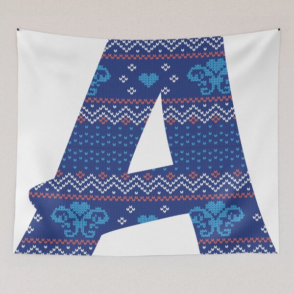 Item preview, Yarn pattern letters in upper “A” of English alphabet on white background designed and sold by WP-7824.