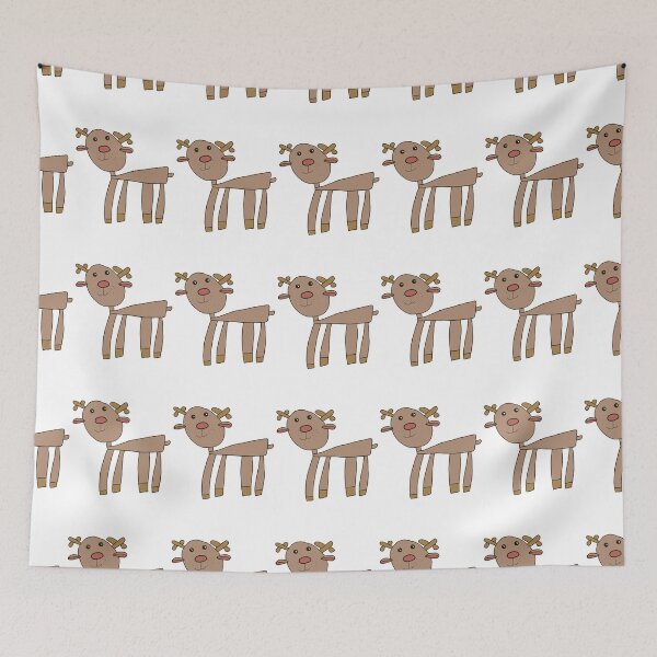 Item preview, a child's drawing of Santa's reindeer designed and sold by VitSArt.
