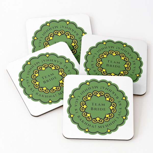 Item preview, TEAM BRIDE Mehndi Laga Ke Rakhna! Sticker Decal perfect for wedding gifts, crafts, and decorations designed and sold by DeshiDesign.