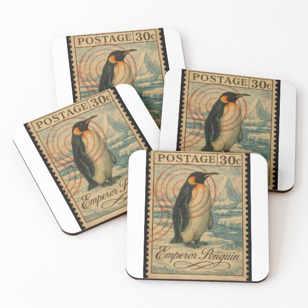 Item preview, Emperor Penguin Vintage Postage Stamp Art designed and sold by ForeverPrintsOK.