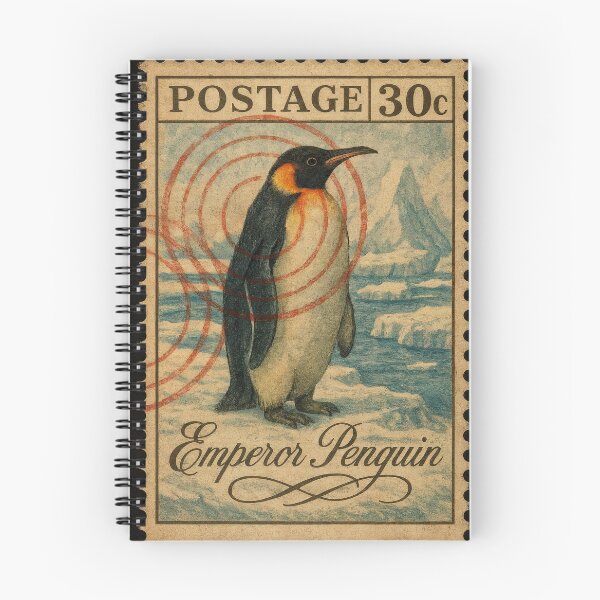 Item preview, Emperor Penguin Vintage Postage Stamp Art designed and sold by ForeverPrintsOK.