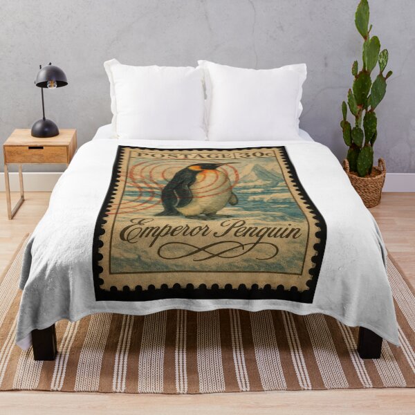 Item preview, Emperor Penguin Vintage Postage Stamp Art designed and sold by ForeverPrintsOK.
