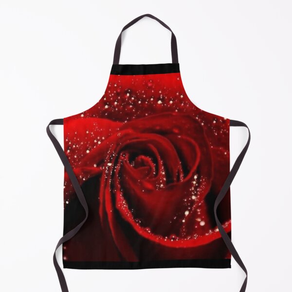Aperçu de l'œuvre Rouge nuit : Rose rouge macro avec rosée scintillante créée et vendue par Dreamy Armine Art.