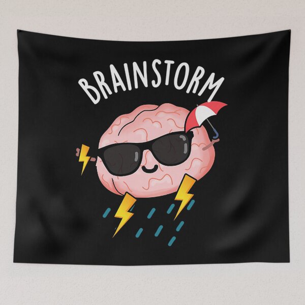 Item preview,  Brainstorm Brain Pun (Dark Bg) designed and sold by Sportooned.