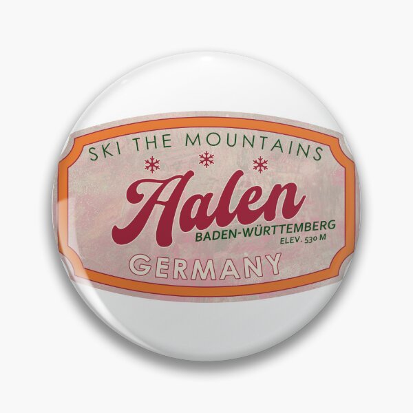Artikelvorschau, Aalen, Deutschland, Baden-Württemberg, Ski, strukturiertes Skiabzeichen entworfen und verkauft von Wanderful-roads.