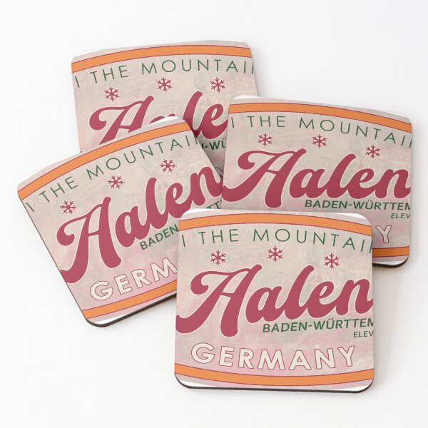 Item preview, Aalen, Germany, Baden-Württemberg, Ski, textured skiing badge designed and sold by Wanderful-roads.