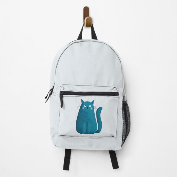 Item preview, Sad Cat Illustration – Blue Moody Cute Cat Artwork designed and sold by Brightful Creations .
