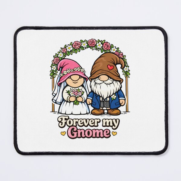 Item preview, Forever My Gnome – Whimsical Gnome Wedding Illustration designed and sold by Moriarty's Digital Visions.