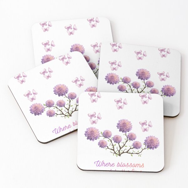 Item preview, Where Blossoms Meet Butterflies – Floral Nature Illustration designed and sold by Daily Mood Studio.