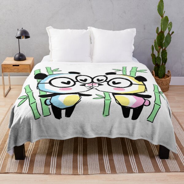 Item preview, Kawaii Panda Love - Cute Romantic Couple with Heart Glasses designed and sold by Panda Creative Studio.