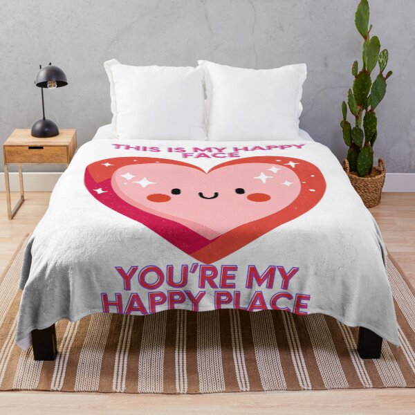 Item preview, This Is My Happy Face – You’re My Happy Place Cute Valentine Heart Design designed and sold by RBCreates.