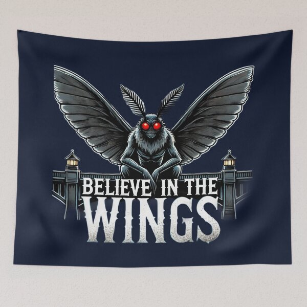Item preview, Mothman Believe In The Wings Artwork designed and sold by Planetporridge.