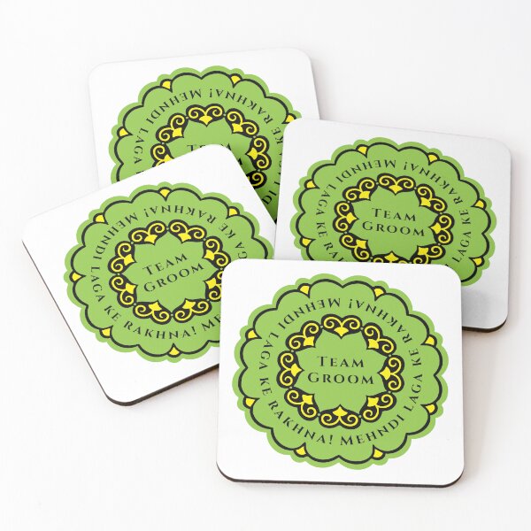 Item preview, TEAM GROOM Mehndi Laga Ke Rakhna! Sticker Decal perfect for wedding gifts, crafts, and decorations designed and sold by DeshiDesign.