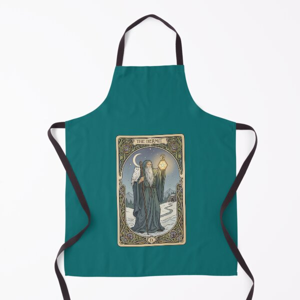 Item preview, THE HERMIT TAROT CARD | Art Nouveau Wizard Art | Aesthetic Dark Academia Wisdom & Solitude Graphic designed and sold by SergioMiklos.