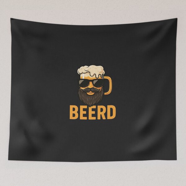 Item preview, Vintage Bearded Beer Mug Cool Sunglasses Cartoon Logo designed and sold by Wonder Pixel Studio.