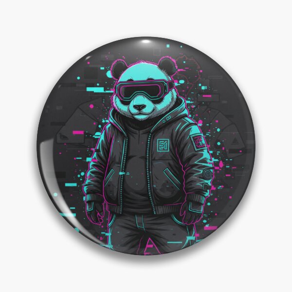 Item preview, Cyberpunk Panda Streetwear | Neon Futuristic Panda Illustration designed and sold by snaperos.
