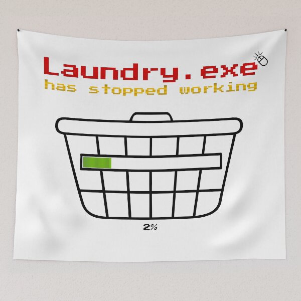 Item preview, Laundry.exe Has Stopped Working - Funny Retro Pixel Art designed and sold by AmazingEG.