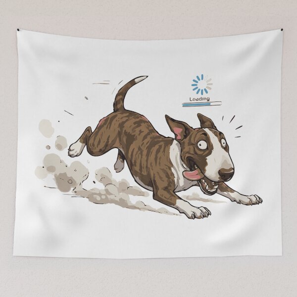 Item preview, Hucklebutt Loading Funny Bull Terrier Zoomies designed and sold by Petzzz.