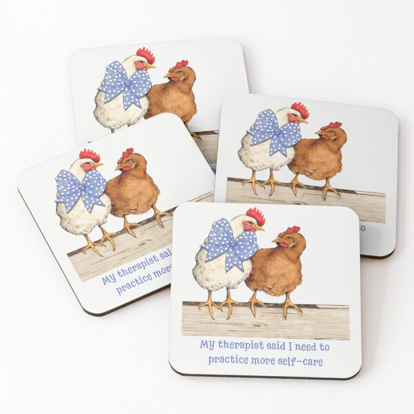 Item preview, Chicken Practicing Self-Care, Humor, Big Polka-Dot Bow designed and sold by JoyfulWhimsy.