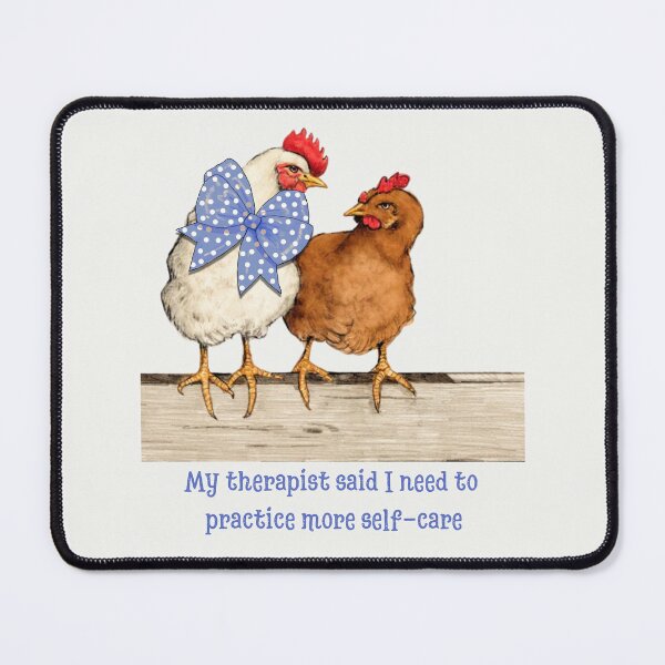 Item preview, Chicken Practicing Self-Care, Humor, Big Polka-Dot Bow designed and sold by JoyfulWhimsy.