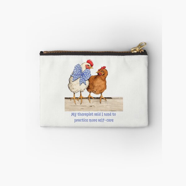 Item preview, Chicken Practicing Self-Care, Humor, Big Polka-Dot Bow designed and sold by JoyfulWhimsy.